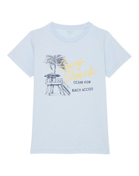 T-Shirt Surf Shack bleu clair